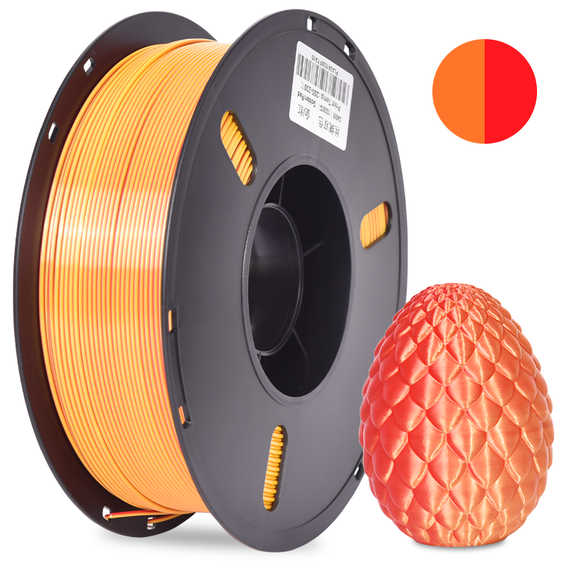 PLA Seda Doble Dorado-Rojo 1kg