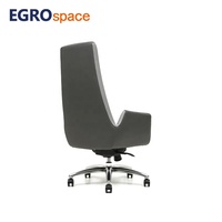 EGROspace Chaise de bureau de direction ergonomique pivotante en cuir de luxe, design populaire pour salle d'attente et réunion