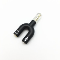 Adaptateur en U, double prise casque 3,5 mm, câbles audio PVC, séparateur de microphone, connecteur pivotant 2 en 1, convertisseur audio pour ordinateur