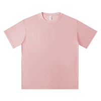 T-shirt décontracté unisexe à manches courtes et col rond, coupe ample, en coton peigné 230 g, personnalisable avec logo, idéal pour l'été