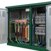 Poste de distribution compact européen 11kV 33kV 0.4kV, unité de distribution d'énergie préfabriquée 100kVA 2500kVA, électrique extérieur