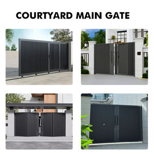 Porte d'entrée double Skyland de style français en bois avec pivot en fer forgé et matériaux en fibre de verre et acier - Product Image 5