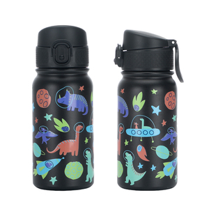 Wholesale Custom Kids Stainless Steel 3d Printed Hydration Bottles Portable Leak-proof Bpa-free Vacuum <b>Flask</b> Dinosaur Design - Product Image 1