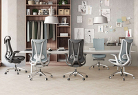 Chaise de bureau ergonomique entièrement en mesh KOHO, certifiée BIFMA GREEN GUARD, avec accoudoirs 4D, chaise pivotante de direction pour projets d'entreprise et commandes en gros