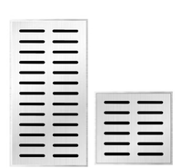Grille de drainage carrée perforée en acier inoxydable 304 antidérapante Rusheng, invisible, durable, norme AISI, longueur personnalisable