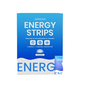 Bandes énergétiques orales Lifeworth - Saveur menthe |   40 mg de caféine + 30 mg de L-théanine + 100 % de vitamines B6 et <span class=keywords><strong>B12</strong></span> |   Adulte |   Végétalien - Product Image 1