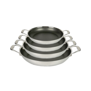 Poêle à <span class=keywords><strong>Paella</strong></span> espagnole directe d'usine 28cm Double poignée SS 304 nid d'abeille antiadhésif 5 plis ustensiles de cuisine fruits de mer poêle à frire cuisinière électrique - Product Image 1