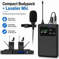 Sistema de Micrófono Inalámbrico UHF de Doble Canal Profesional SPQ2-L, Ideal para Entrevistas, Grabaciones y Presentaciones