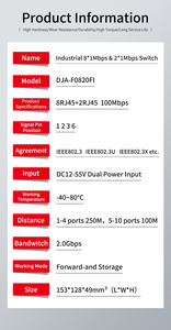Commutateur industriel de réseau d'<span class=keywords><strong>Ethernet</strong></span> POE d'OEM/ODM 8*100Mbps et 2*100Mbps - Product Image 5