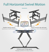 Soporte de Pared con Movimiento Completo H8 para Televisores LED LCD Plasma de 40-80 Pulgadas, VESA 100x100 a 600x400mm, Soporte de Pared Resistente