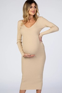 <span class=keywords><strong>Abito</strong></span> <span class=keywords><strong>Premaman</strong></span> Taglie Forti per Donna Incinta Sexy Aderente con Scollo a V <span class=keywords><strong>Corto</strong></span> Primavera Autunno e Inverno - Product Image 3