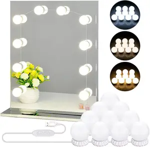 Howlighting salle de bains Style Hollywood lumière de miroir de maquillage LED à intensité variable vanité miroir ampoule USB miroir lumière