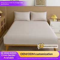 Parure de draps Aodu 4 pièces en microfibre respirante, sans plis, avec drap plat, drap-housse et taies d'oreiller, pour lits Queen et King, vente en gros directe usine