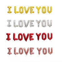 16 pouces je t'aime lettres feuille Alphabet ballons ensemble auto-gonflable pour anniversaire mariage saint valentin fête décoration