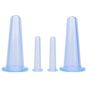 Medizinische Klasse 1 Silica Gel 4 teile/satz Gesichts Schröpfen Therapie <span class=keywords><strong>Set</strong></span> Cellulite Cups für Gesicht Augen Behandlung Chinesische Medizin - Product Image 5