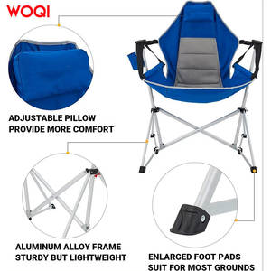 Silla Plegable para Exteriores Woqi, Marco de Aluminio, Tela Oxford Roja, Silla Portátil para Camping, Playa y Jardín con Almohada, Diseño Compacto - Product Image 2