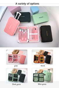 Ensemble de manucure et pédicure professionnel portable en acier inoxydable de 12 pièces, coupe-ongles, <span class=keywords><strong>valise</strong></span>, kit de toilettage pour femmes et hommes - Product Image 6