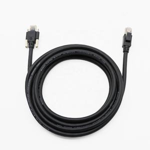 POE GigE <span class=keywords><strong>CAT5e</strong></span> วิสัยทัศน์ CAT6เกรดอุตสาหกรรม<span class=keywords><strong>สาย</strong></span>เชื่อมกล้องอีเทอร์เน็ต RJ45เกลียวล็อกมาตรฐาน ce/rohs ได้รับการรับรอง PVC/PUR สำหรับ - Product Image 1