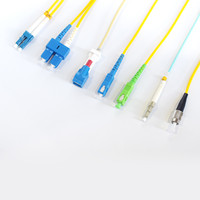 Kabel Patch Cord Ribbon Single Mode Fiber Optik 0.9mm Pigtail G652D LC UPC/APC dengan Dukungan POE TCP untuk FTTH FTTB FTTX gprs