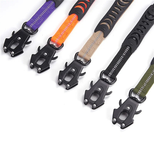 Laisse élastique pour chien de taille moyenne à grande, avec absorption des chocs, deux poignées, laisse robuste avec clip de sécurité pour voiture - Product Image 2