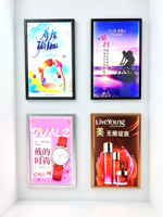 Cadre d'affichage lumineux pour vitrine A1/A2/A3/A4 en aluminium, ultra-fin, avec éclairage LED pour publicité