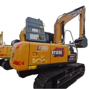 Excavadora sobre orugas de 13 toneladas original de la marca Sany para trabajos pequeños y medianos Características del motor central y precio de los componentes del motor - Product Image 1