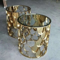 Table basse moderne en acier doré et marbre, Design créatif de bonne qualité, table ronde et populaire pour salon, livraison gratuite