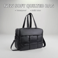Nouveauté : Sac à main matelassé sur mesure, résistant à l'eau, avec fermeture éclair, style puffer, portefeuille tendance, sac de shopping rembourré en nylon