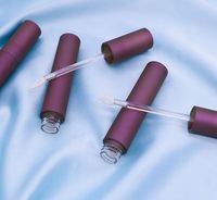 Tube carré en plastique ABS à couvercle rabattable anti-déversement pour brillant à lèvres, flacon cosmétique vide, emballage de maquillage liquide, logo personnalisé sérigraphié