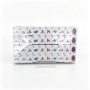 White Plastic American <b>Mahjong</b> <b>Set</b> Four Player <b>Mahjong</b> Tiles Color Matching Game Pieces for Leisure Entertainment - Product Image 3