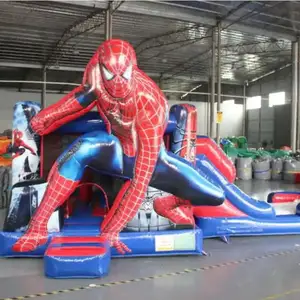Disesuaikan balon Spider Man Bouncer Slide Spiderman jumper tiup Spider-man Combo Castle