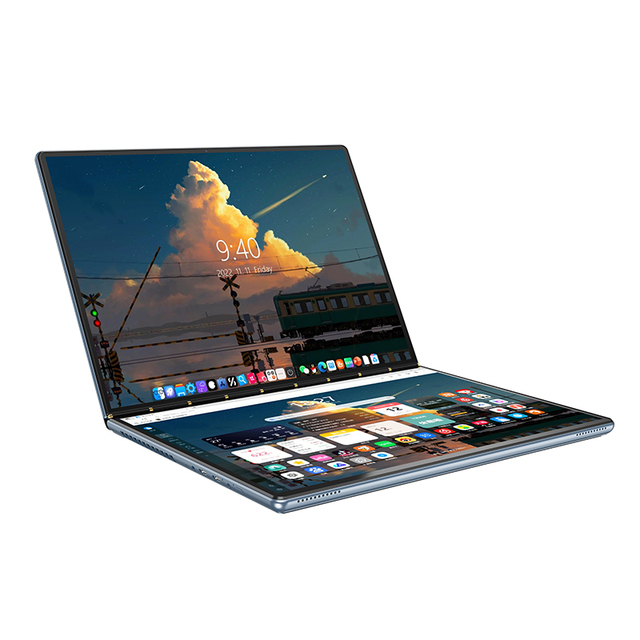 OEM Factory 13.5 Inch Dual Touchscreen Laptop 180 Degree Adjustment Intel N100 CPU Quad Core 16GB+256GB/512GB Memory New Product