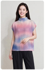 Blusa Casual con Estampado de Cielo PY para Mujer, Blusa Elegante Texturizada con Cuello Redondo y Manga Corta, Ropa al por Mayor - Product Image 2