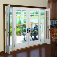 DAIYA Portes françaises d'extérieur avec stores Porte battante en aluminium