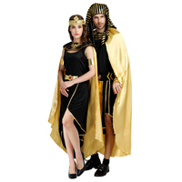 Costume d'Halloween pour femme, robe de princesse égyptienne, pharaon, Cléopâtre, avec cape