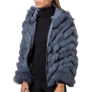 Women Winter Fox Fur Coat Jacket New Warm Female Double Side <strong>Sleeves</strong> <strong>Detachable</strong> Vest Parka CT261 - Product Image 1