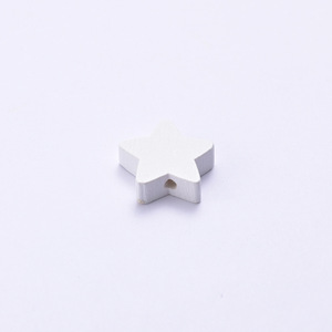Nouvelles <span class=keywords><strong>perles</strong></span> en <span class=keywords><strong>bois</strong></span> créatives DIY en forme d'étoile à cinq branches, colorées, pour la fabrication de colliers faits main pour enfants - Product Image 2