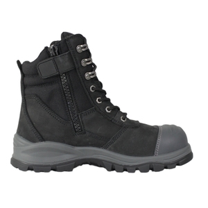<span class=keywords><strong>Botas</strong></span> DE SEGURIDAD antideslizantes de calidad con punta de acero de cuero negro de tobillo alto impermeables para el trabajo de los hombres - Product Image 3