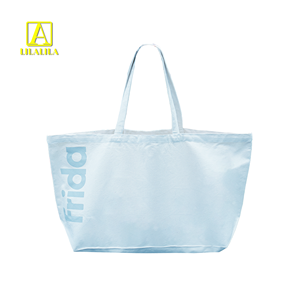 Sac fourre-tout en toile de coton uni, grand format, économique, avec broderie, pour peinture, avec doubles poignées - Product Image 3