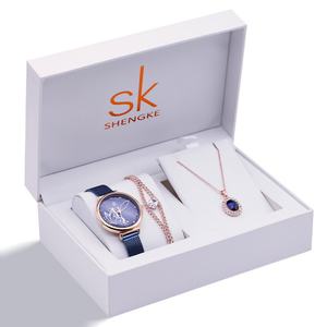 Ensemble de mode de luxe pour femmes OEM, montre-bracelet à quartz avec élément papillon, boîtier en alliage, mouvement à aiguilles en verre, collier, sport, affaires - Product Image 2
