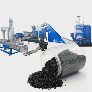Línea de granulación Masterbatch de relleno negro de carbón con máquina de mezcla amasadora serie GSD