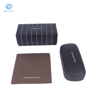 2024 tốt nhất bán kính mắt bao bì PU da trường hợp + hộp giấy (biểu tượng tùy chỉnh) - Product Image 1