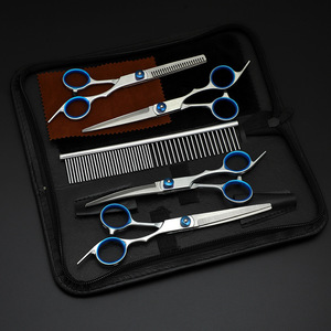 Pet Grooming Scissors Set 6 Inch Stainless Steel Curved Shears For Dog Cat Hair Trimming Tools - Product Image 1