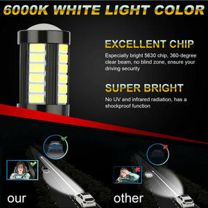 Feux antibrouillard LED pour voiture H4 H7 H8 H11 9005 9006, DC12V 5730 3030 21SMD 33SMD, lampe blanche LED, feux antibrouillard pour véhicules - Product Image 3