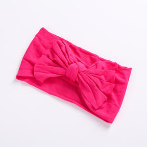 Diadema para Bebé Recién Nacido, Banda para el Cabello de Nailon Súper Suave, Turbante con Lazo, Diadema con Lazo para Niña, Accesorios para el Cabello con Decoración de Lazo - Product Image 3