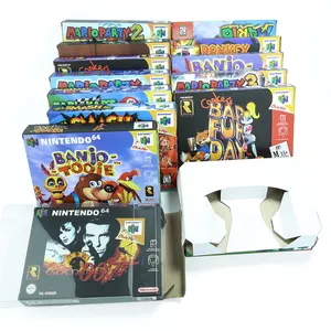 Mario 007 Smash Bros Zelda Donkey Kong N64 kotak Game Cartridge Video klasik untuk Ninten dos 64 casing Game