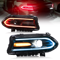 Phares avant LED complets JC Upgrade Wholesale Factory SRT RGB DRL avec clignotants pour Dodge Charger 2015-2023