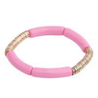 Bijoux classiques de marque pour femmes, bracelet en bambou, couleur marbre avec disque en or, BC395