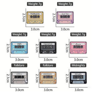 Fabricant en gros de badges en émail noir vintage des années <span class=keywords><strong>80</strong></span>, <span class=keywords><strong>groupe</strong></span> de musique <span class=keywords><strong>rock</strong></span>, pour la décoration des vêtements - Product Image 4