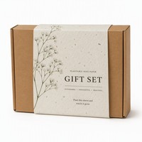 Papier à semences de Gypsophile personnalisé, enveloppe florale plantable OEM pour savon, idéal pour la Saint-Valentin, les mariages et les coffrets cadeaux de bain